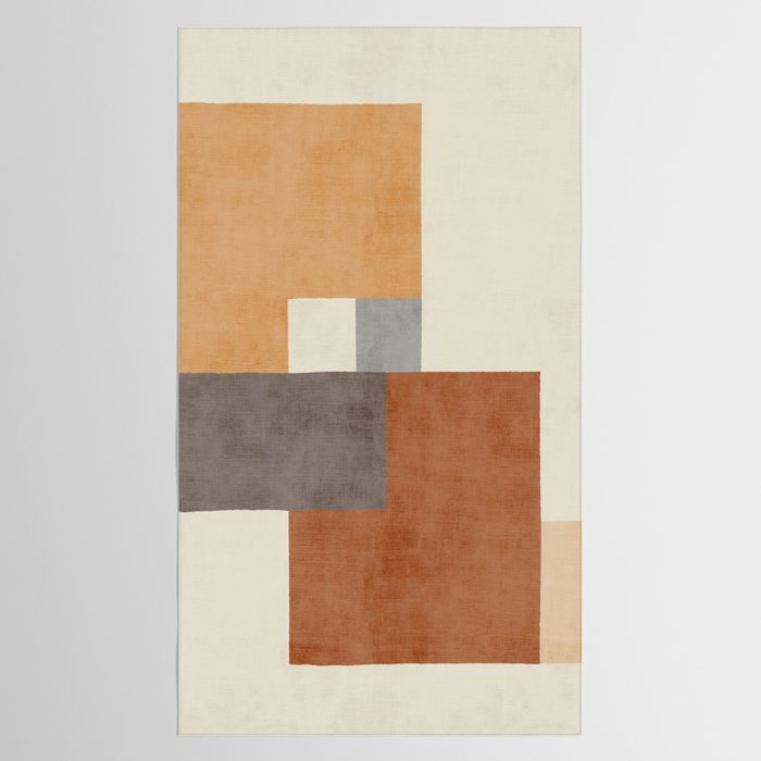 Terra Earth Tones Geometric Modern Abstract Tablecloth Gallery Image 2