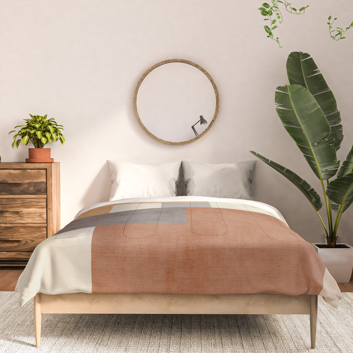 Terra Earth Tones Geometric Modern Abstract Comforter Gallery Image 3