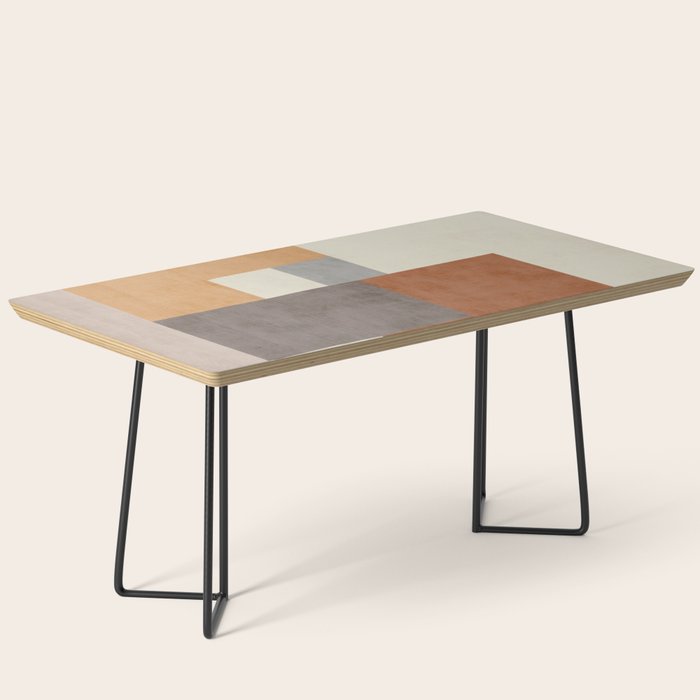 Terra Earth Tones Geometric Modern Abstract Coffee Table Gallery Image 1