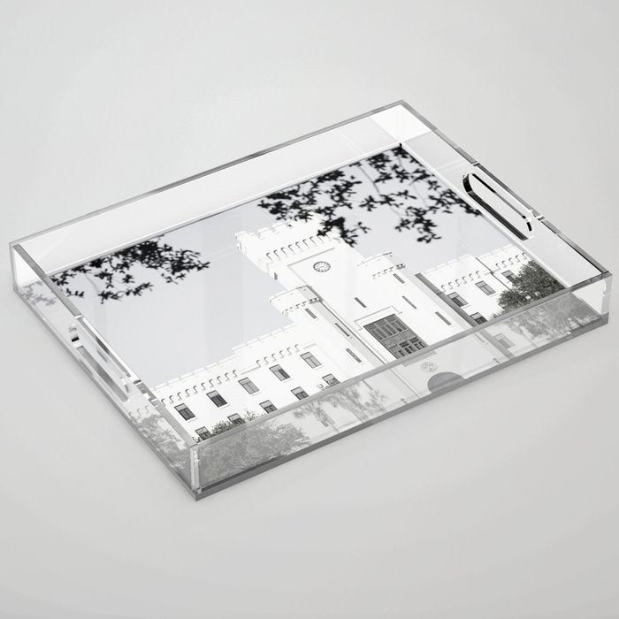 Citadel Campus in Black and White Acrylic Tray Gallery Image 1