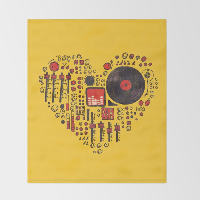 Music in every heartbeat Throw Blanket Gallery Image 2