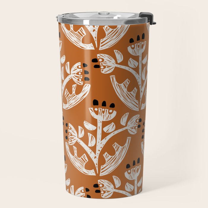 Black Forest flowers terracotta Travel Mug Gallery Image 2