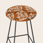 Black Forest flowers terracotta Stool Gallery Image 2