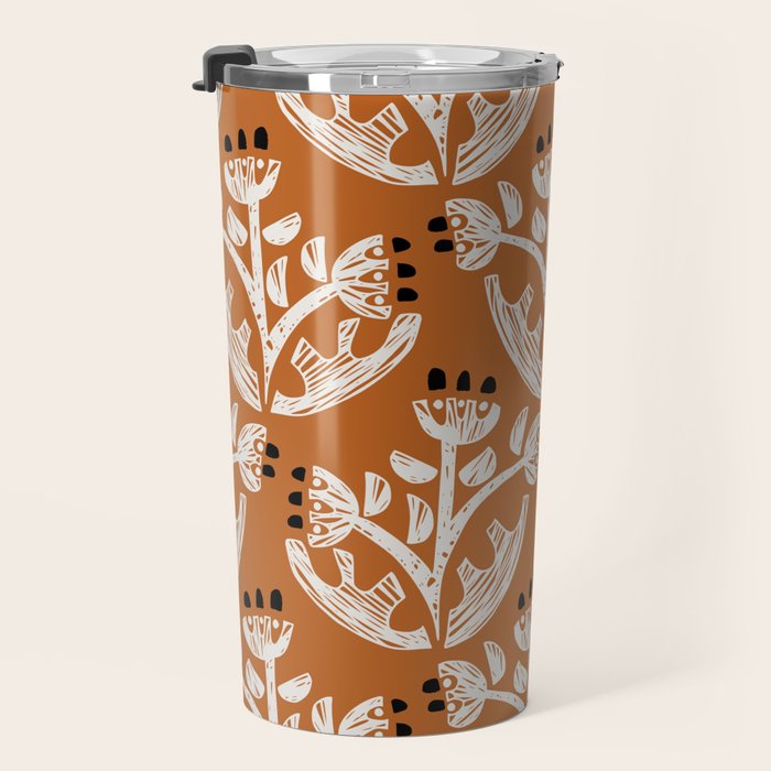 Black Forest flowers terracotta Travel Mug Gallery Image 3