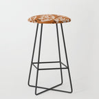 Black Forest flowers terracotta Stool Gallery Image 1