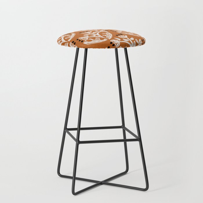 Black Forest flowers terracotta Stool Gallery Image 1