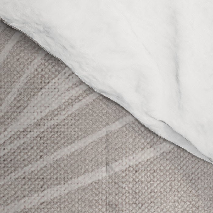 Minimalist palm leaf -neutral beige linen Comforter Gallery Image 4