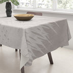 Minimalist palm leaf -neutral beige linen Tablecloth Gallery Image 3