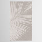 Minimalist palm leaf -neutral beige linen Tablecloth Gallery Image 2