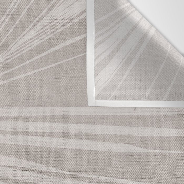 Minimalist palm leaf -neutral beige linen Wall Tapestry Gallery Image 3