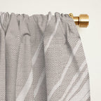 Minimalist palm leaf -neutral beige linen Window Curtain Gallery Image 2