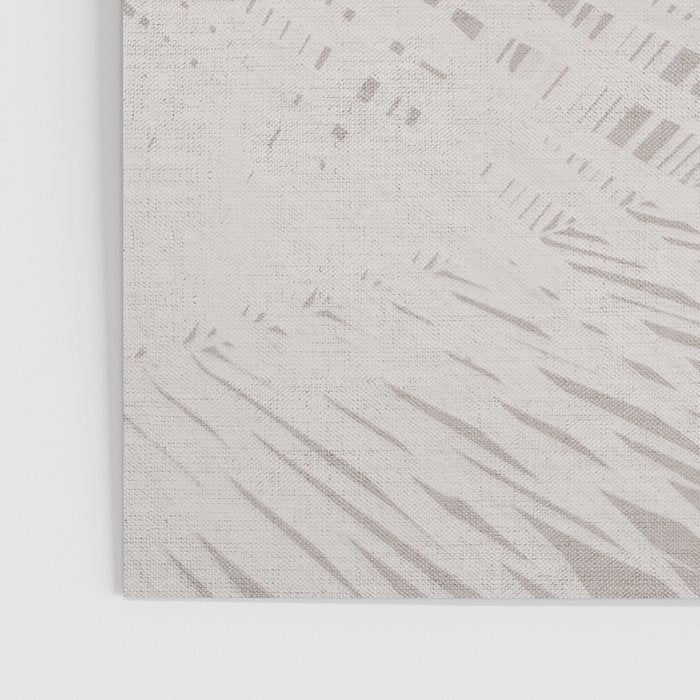 Minimalist palm leaf -neutral beige linen Poster Gallery Image 3
