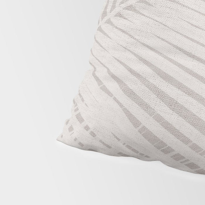 Minimalist palm leaf -neutral beige linen Pillow Sham Gallery Image 4