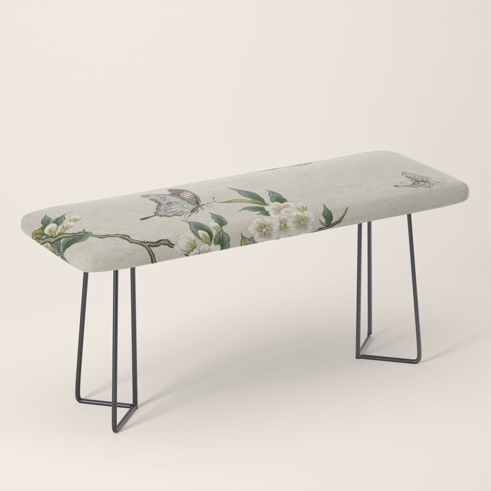 Pear flowers and butterflies type A - Minhwa : Koreafolkpainting Bench Gallery Image 1