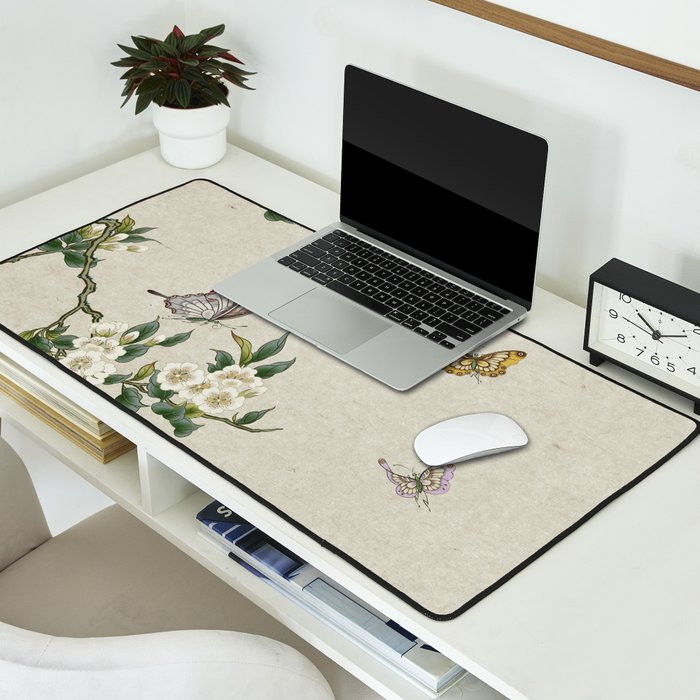 Pear flowers and butterflies type A - Minhwa : Koreafolkpainting Desk Mat Gallery Image 2