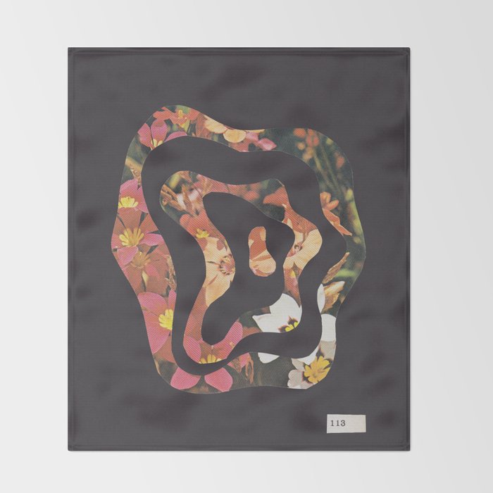Contours of Blooms #2 Throw Blanket Gallery Image 2
