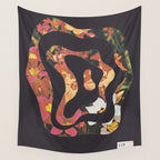 Contours of Blooms #2 Wall Tapestry Gallery Image 4