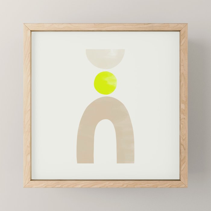 Balancing Shapes NO.3 | Neon Mini Art Print Gallery Image 1