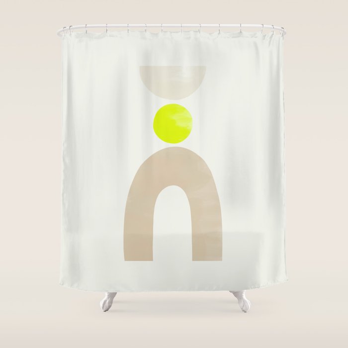 Balancing Shapes NO.3 | Neon Shower Curtain Gallery Image 1