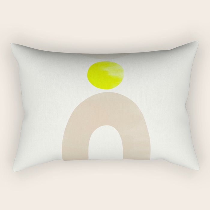 Balancing Shapes NO.3 | Neon Rectangular Pillow Gallery Image 2