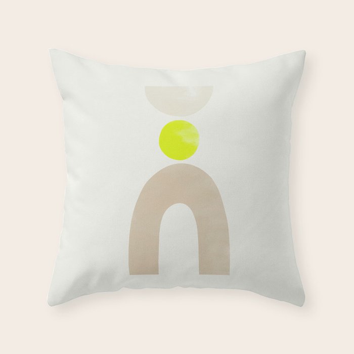 Balancing Shapes NO.3 | Neon Throw Pillow Gallery Image 6