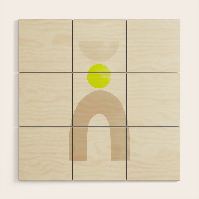 Balancing Shapes NO.3 | Neon Wood Wall Art Gallery Image 1