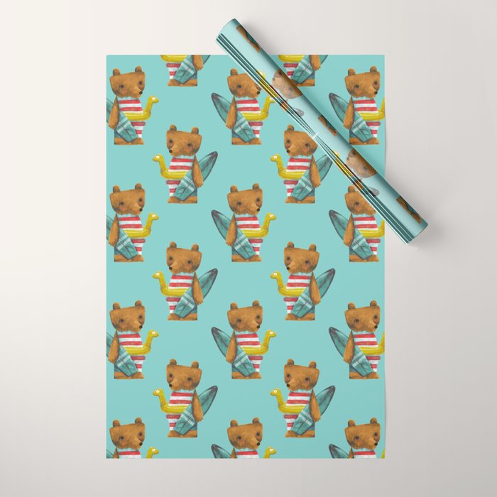 Summer Bear Wrapping Paper Gallery Image 1
