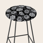 Goth Romantic Vintage Peonies Stool Gallery Image 2