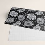 Goth Romantic Vintage Peonies Wrapping Paper Gallery Image 2