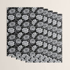 Goth Romantic Vintage Peonies Wrapping Paper Gallery Image 3