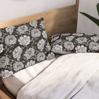 Goth Romantic Vintage Peonies Pillow Sham Gallery Image 2