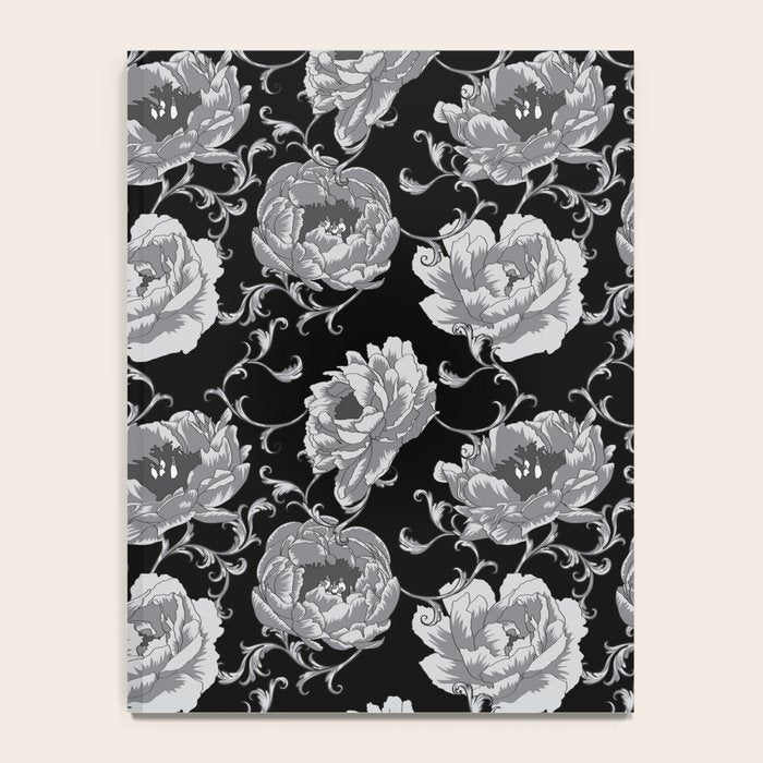 Goth Romantic Vintage Peonies Notebook Gallery Image 4
