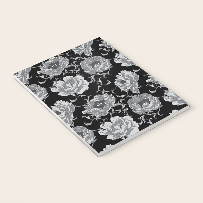 Goth Romantic Vintage Peonies Notebook Gallery Image 3