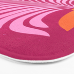 THE VASE 02: Bordeaux Wine Leaves Bath Mat Gallery Image 3