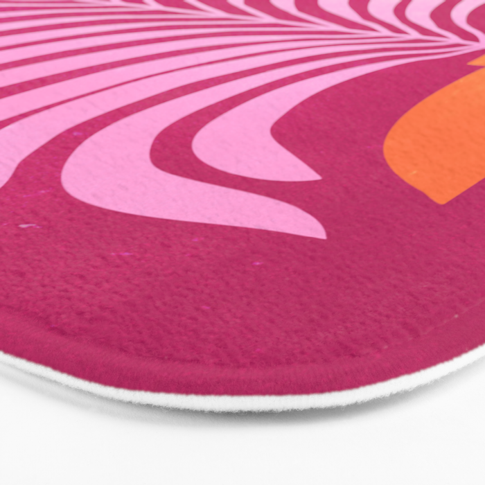 THE VASE 02: Bordeaux Wine Leaves Bath Mat Gallery Image 3