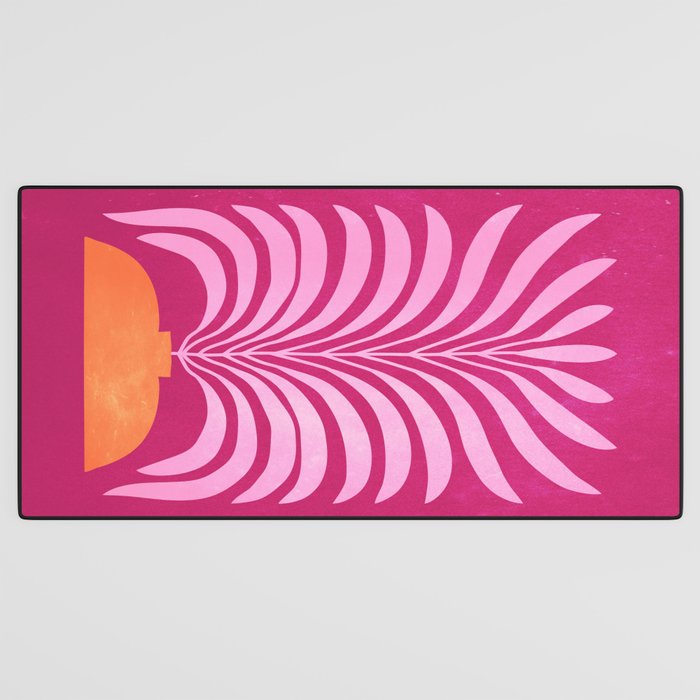 THE VASE 02: Bordeaux Wine Leaves Desk Mat Gallery Image 3