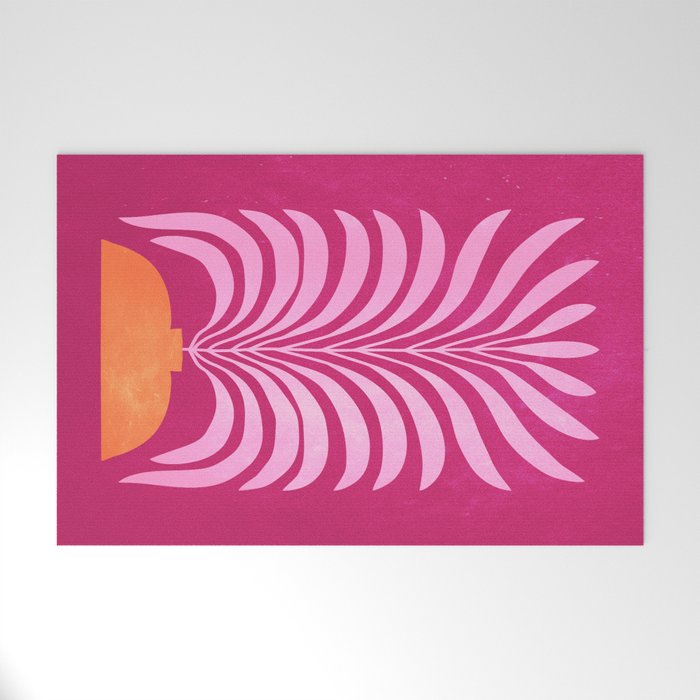 THE VASE 02: Bordeaux Wine Leaves Welcome Mat Gallery Image 1