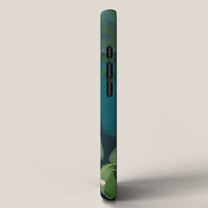abstract jungle fever leaves in floral green iPhone Case Gallery Image 2