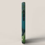 abstract jungle fever leaves in floral green iPhone Case Gallery Image 2