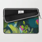 abstract jungle fever leaves in floral green Laptop Sleeve Gallery Image 2