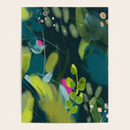 abstract jungle fever leaves in floral green Poster Gallery Image 4