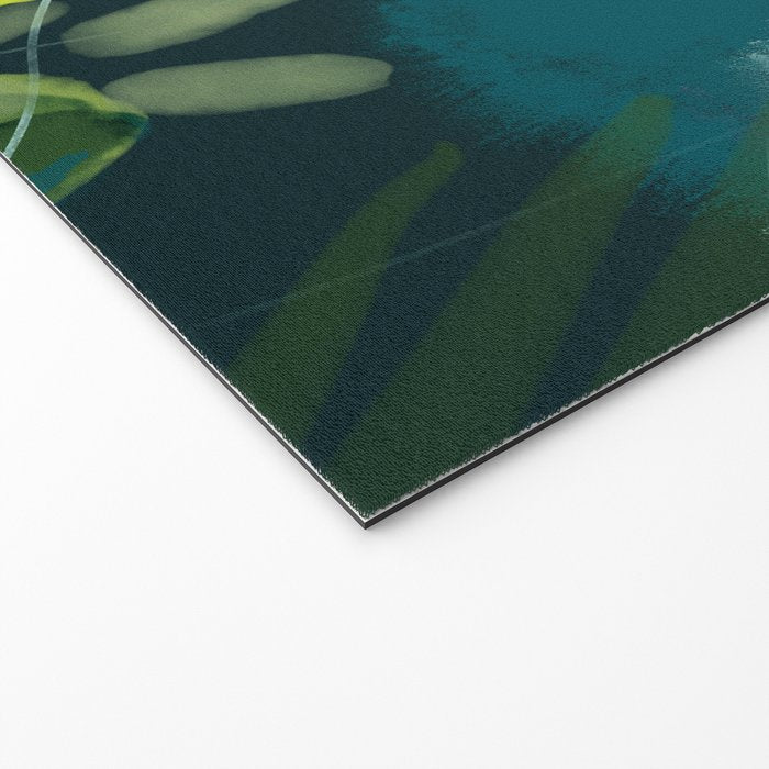 abstract jungle fever leaves in floral green Welcome Mat Gallery Image 2