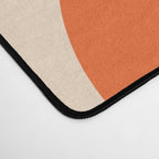 New Groove Retro Abstract Pattern Vertical in Orange Tangerine Cream Desk Mat Gallery Image 4