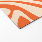 New Groove Retro Abstract Pattern Vertical in Orange Tangerine Cream Welcome Mat Gallery Image 2