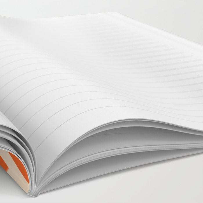 New Groove Retro Abstract Pattern Vertical in Orange Tangerine Cream Notebook Gallery Image 2