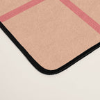 Peach Pink Grid Minimal Geometric Pattern Desk Mat Gallery Image 4