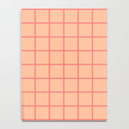 Peach Pink Grid Minimal Geometric Pattern Notebook Gallery Image 4