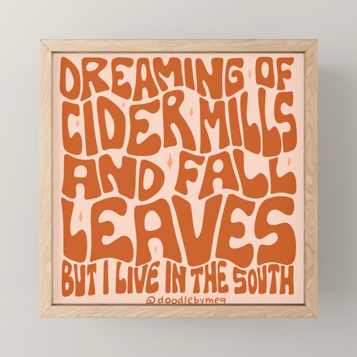 Dreaming of Cider Mills Mini Art Print Gallery Image 1