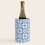 Moroccan patchwork tile - blue Wine Chiller Gallery Image 2