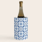 Moroccan patchwork tile - blue Wine Chiller Gallery Image 1